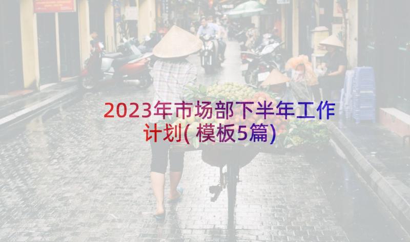 2023年市场部下半年工作计划(模板5篇)
