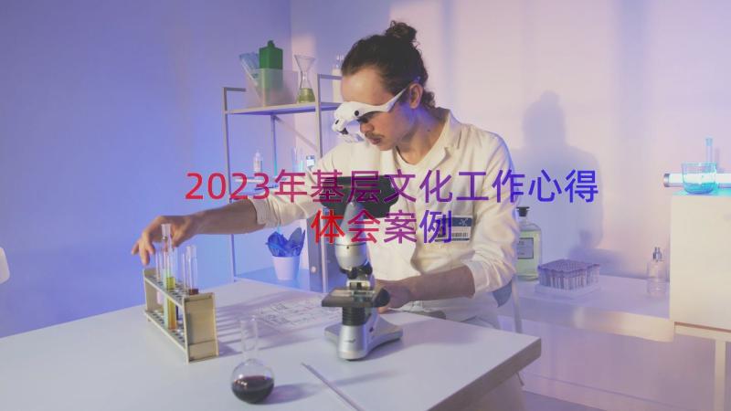 2023年基层文化工作心得体会（案例13篇）