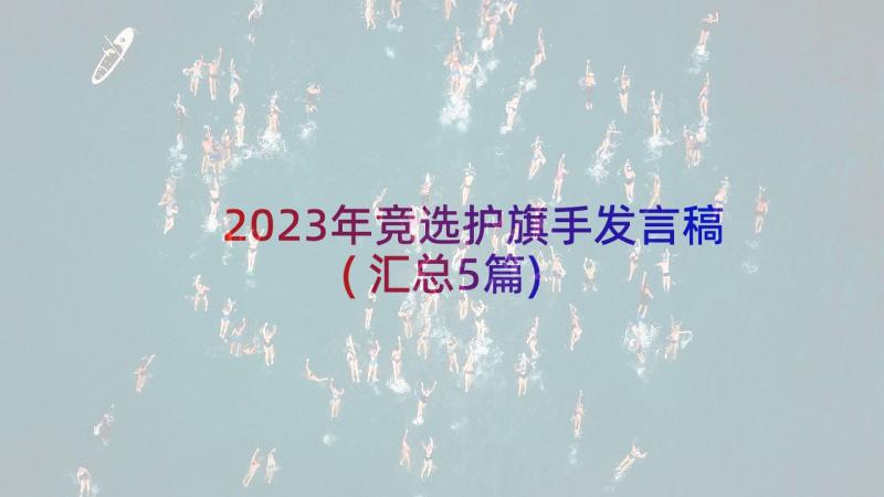 2023年竞选护旗手发言稿(汇总5篇)