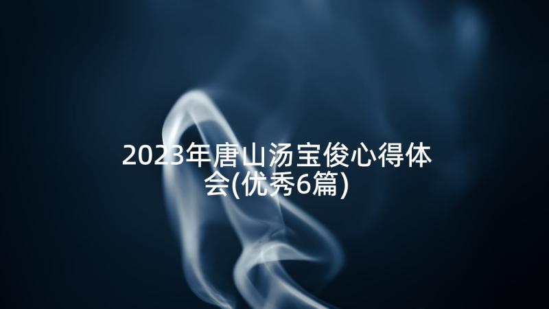 2023年唐山汤宝俊心得体会(优秀6篇)