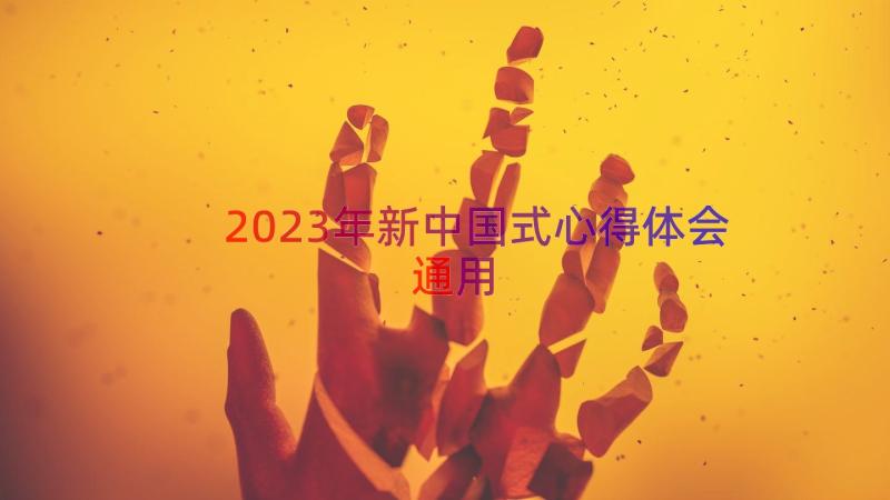 2023年新中国式心得体会（通用16篇）