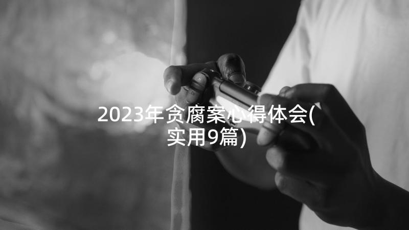 2023年贪腐案心得体会(实用9篇)