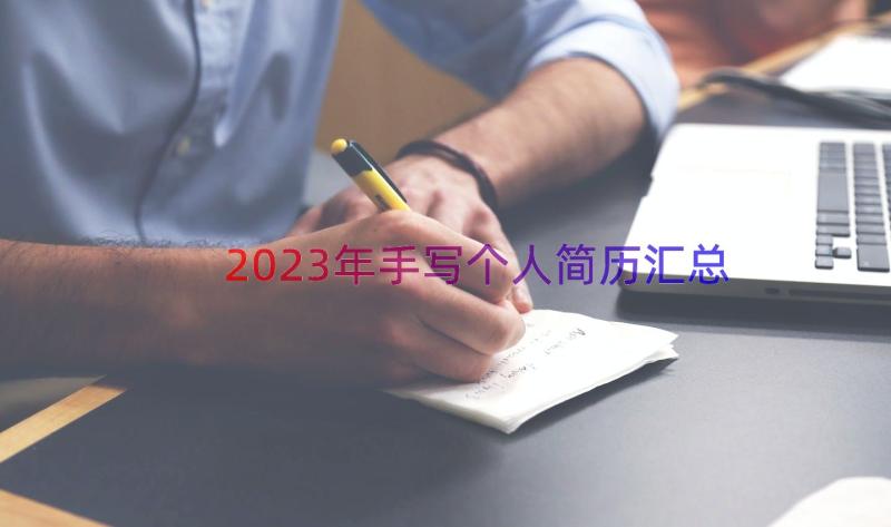 2023年手写个人简历（汇总13篇）