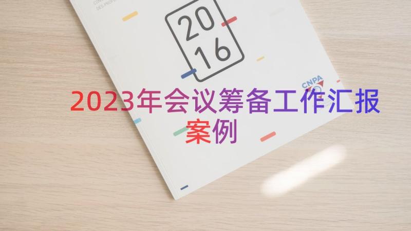 2023年会议筹备工作汇报（案例17篇）