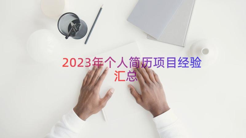 2023年个人简历项目经验（汇总12篇）