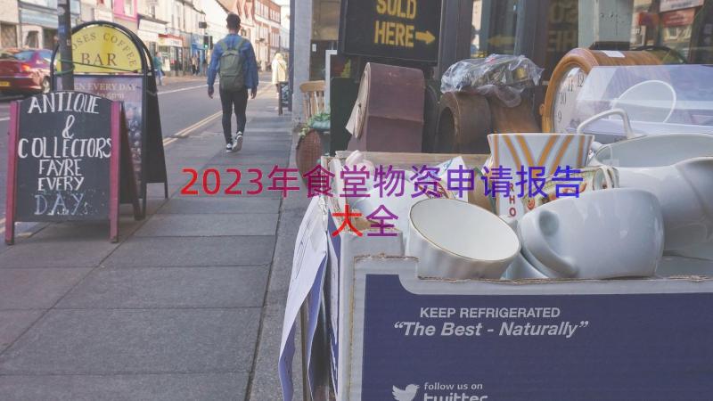 2023年食堂物资申请报告大全（15篇）