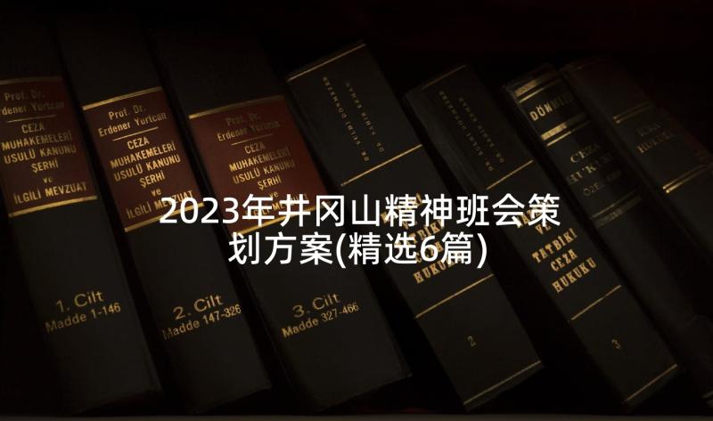 2023年井冈山精神班会策划方案(精选6篇)
