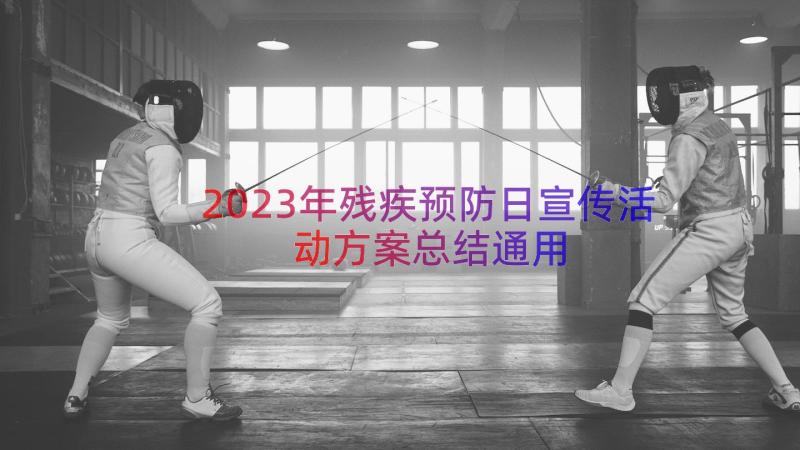 2023年残疾预防日宣传活动方案总结（通用15篇）