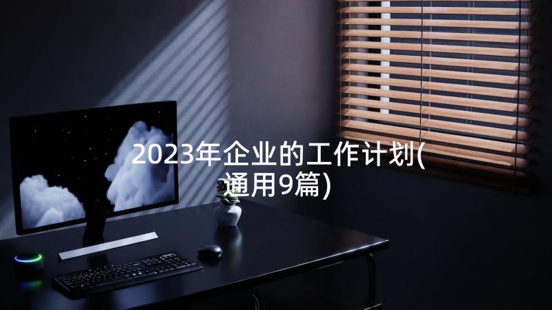 2023年企业的工作计划(通用9篇)