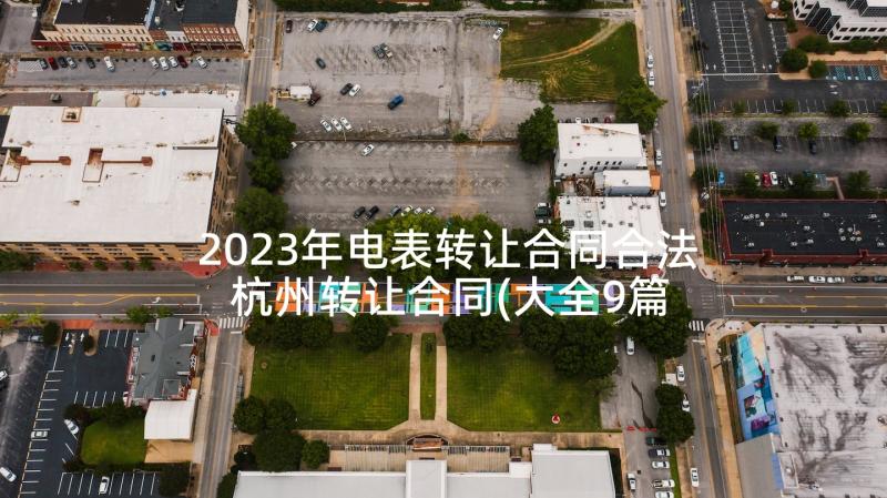 2023年电表转让合同合法 杭州转让合同(大全9篇)