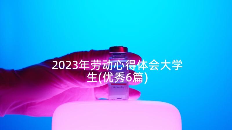 2023年劳动心得体会大学生(优秀6篇)
