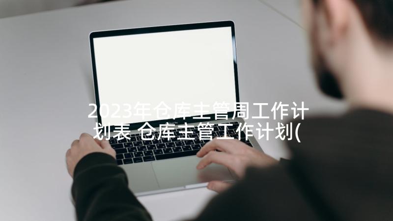 2023年仓库主管周工作计划表 仓库主管工作计划(大全8篇)