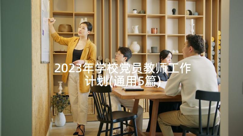 2023年学校党员教师工作计划(通用5篇)