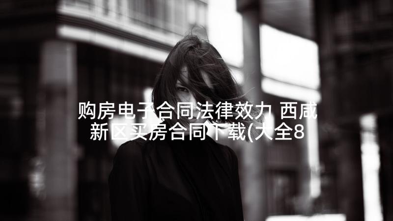 购房电子合同法律效力 西咸新区买房合同下载(大全8篇)