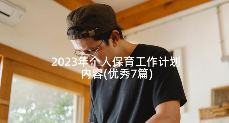 2023年个人保育工作计划内容(优秀7篇)