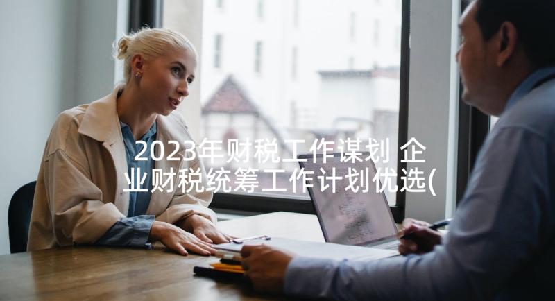 2023年财税工作谋划 企业财税统筹工作计划优选(实用9篇)