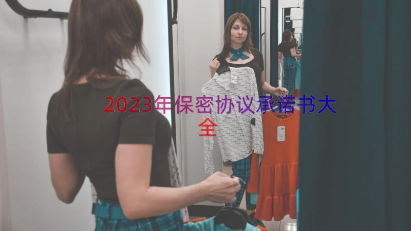 2023年保密协议承诺书大全（13篇）