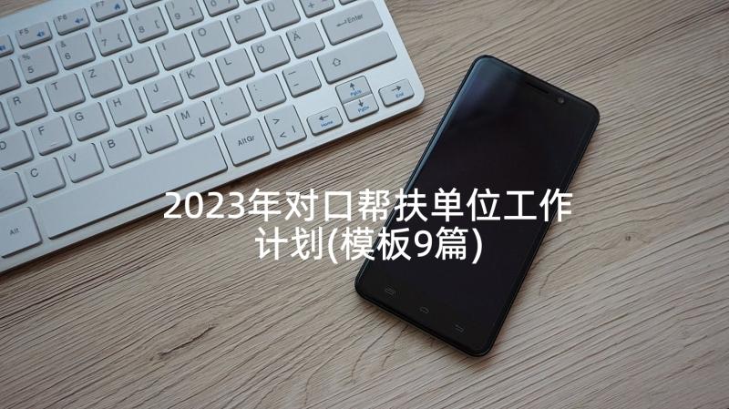 2023年对口帮扶单位工作计划(模板9篇)