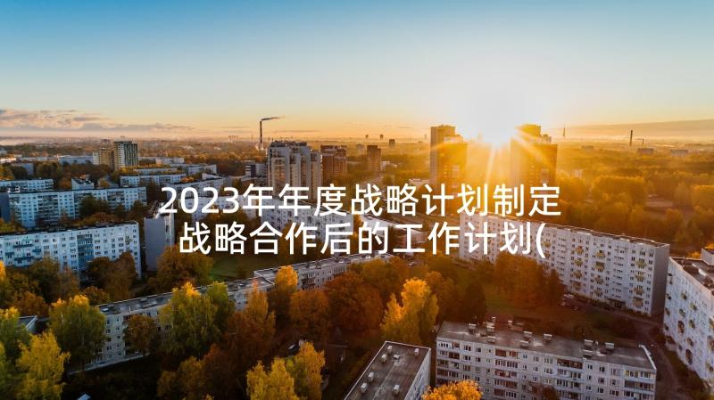 2023年年度战略计划制定 战略合作后的工作计划(实用6篇)