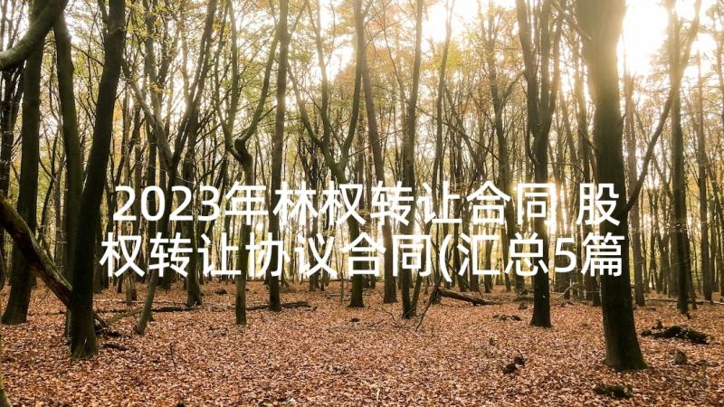 2023年林权转让合同 股权转让协议合同(汇总5篇)