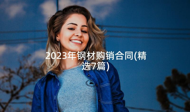 2023年钢材购销合同(精选7篇)