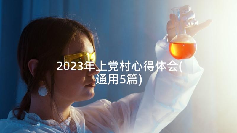 2023年上党村心得体会(通用5篇)