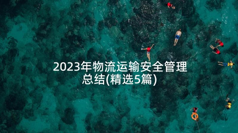 2023年物流运输安全管理总结(精选5篇)