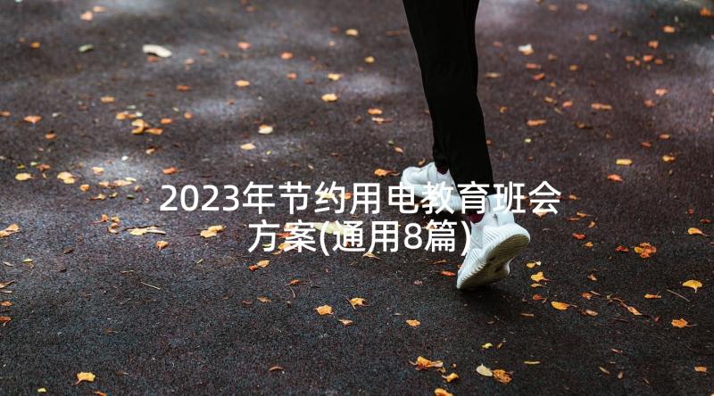 2023年节约用电教育班会方案(通用8篇)