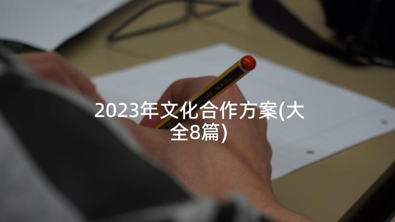 2023年文化合作方案(大全8篇)
