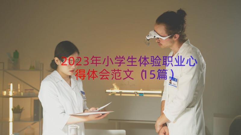 2023年小学生体验职业心得体会范文（15篇）