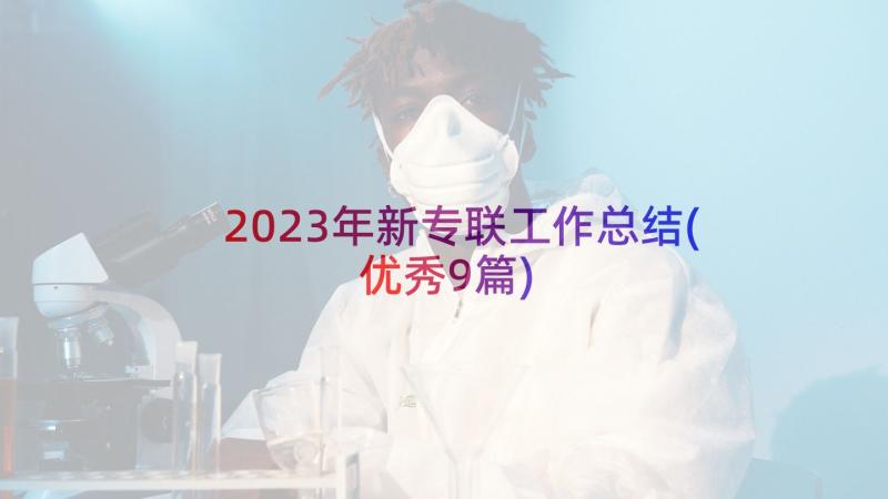 2023年新专联工作总结(优秀9篇)