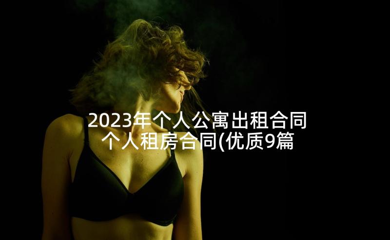 2023年个人公寓出租合同 个人租房合同(优质9篇)