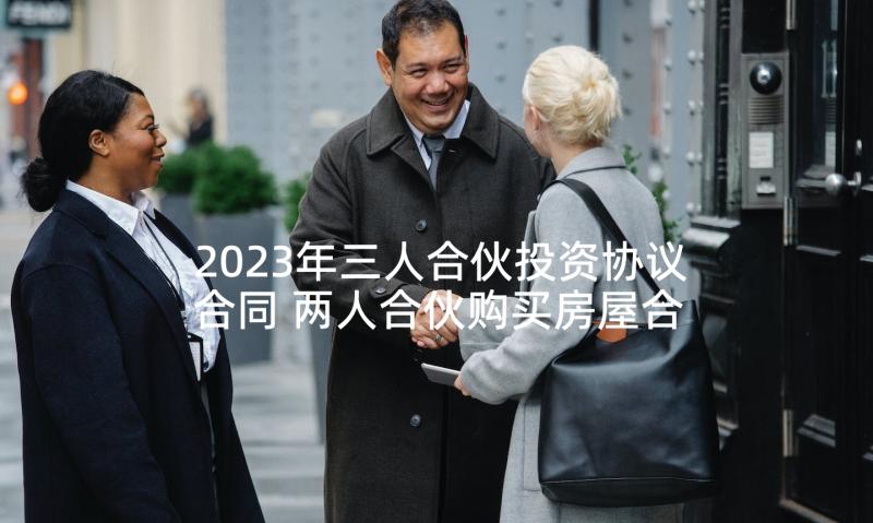 2023年三人合伙投资协议合同 两人合伙购买房屋合同(优秀5篇)