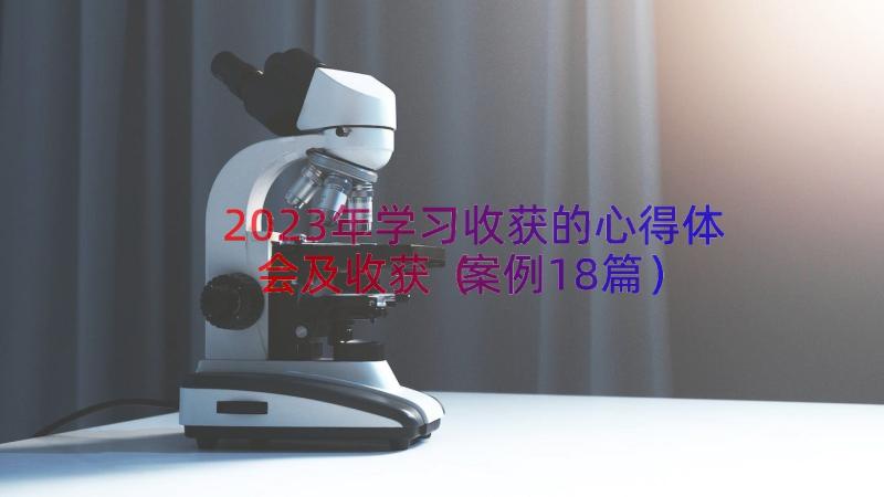 2023年学习收获的心得体会及收获（案例18篇）