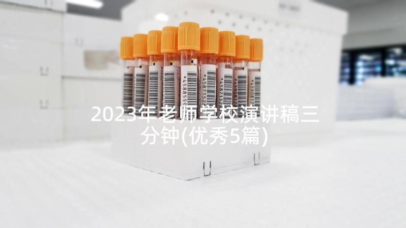 2023年老师学校演讲稿三分钟(优秀5篇)