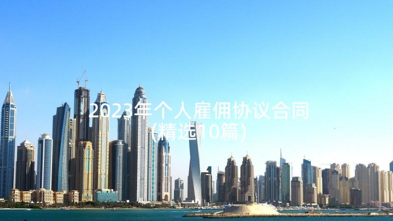 2023年个人雇佣协议合同(精选10篇)