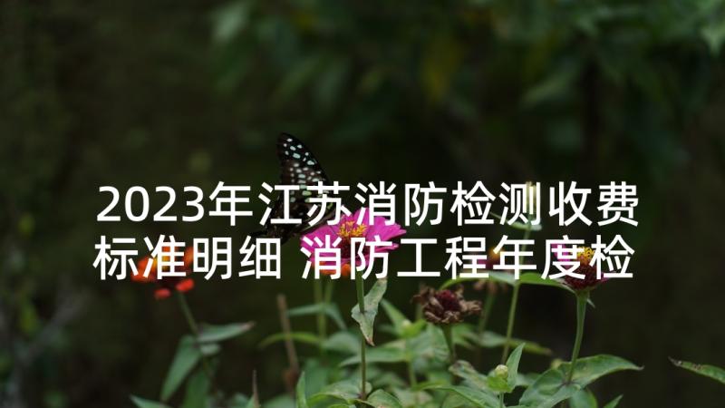 2023年江苏消防检测收费标准明细 消防工程年度检测合同共(优秀10篇)