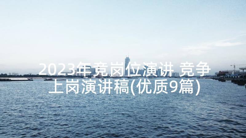 2023年竞岗位演讲 竞争上岗演讲稿(优质9篇)