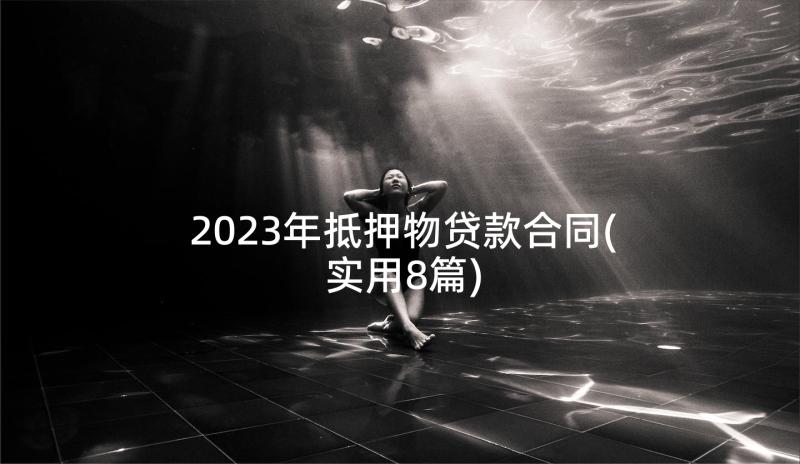 2023年抵押物贷款合同(实用8篇)