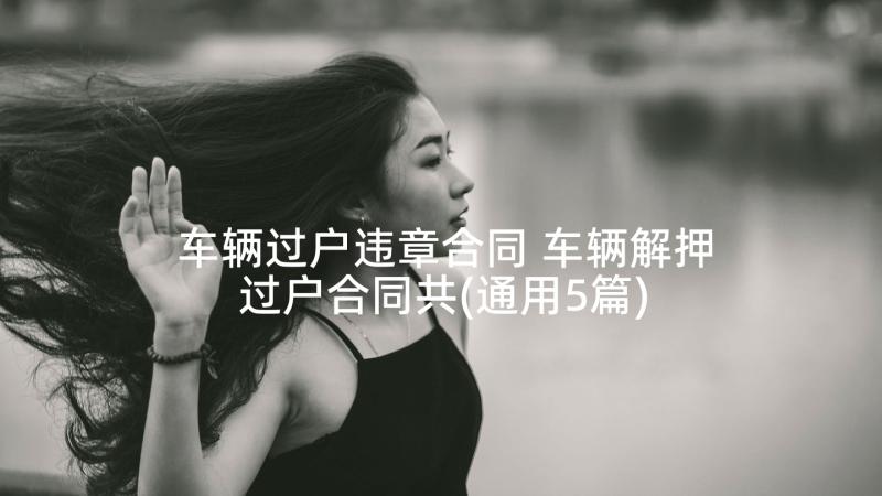 车辆过户违章合同 车辆解押过户合同共(通用5篇)