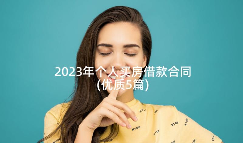 2023年个人买房借款合同(优质5篇)