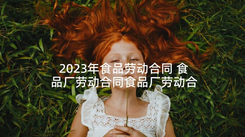 2023年食品劳动合同 食品厂劳动合同食品厂劳动合同格式(通用5篇)