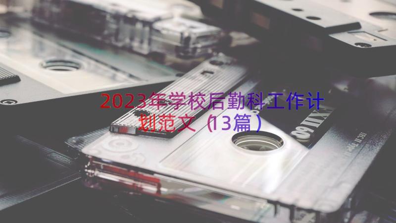 2023年学校后勤科工作计划范文（13篇）