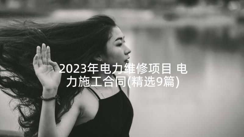 2023年电力维修项目 电力施工合同(精选9篇)