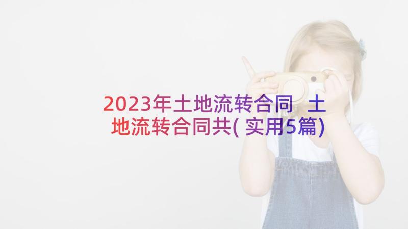 2023年土地流转合同 土地流转合同共(实用5篇)