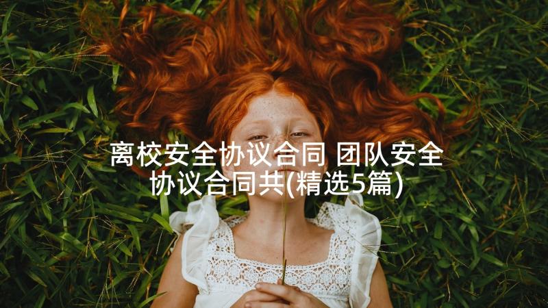 离校安全协议合同 团队安全协议合同共(精选5篇)