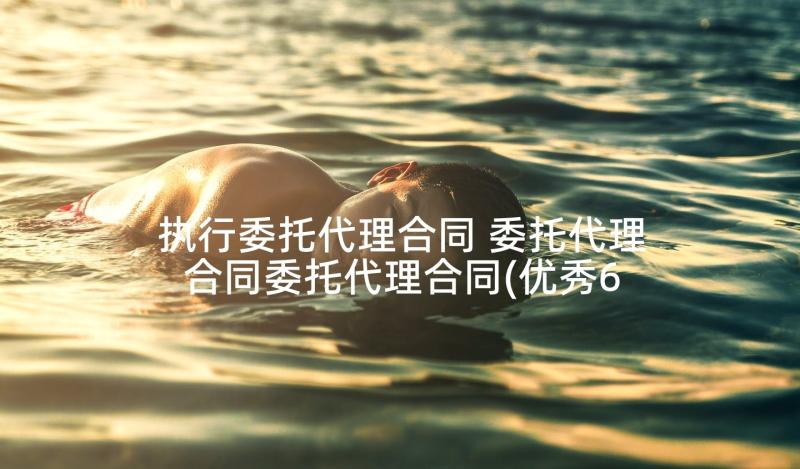 执行委托代理合同 委托代理合同委托代理合同(优秀6篇)