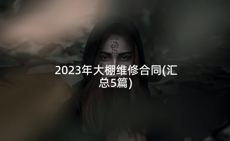 2023年大棚维修合同(汇总5篇)