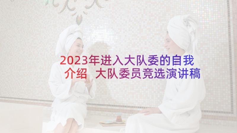 2023年进入大队委的自我介绍 大队委员竞选演讲稿(大全7篇)