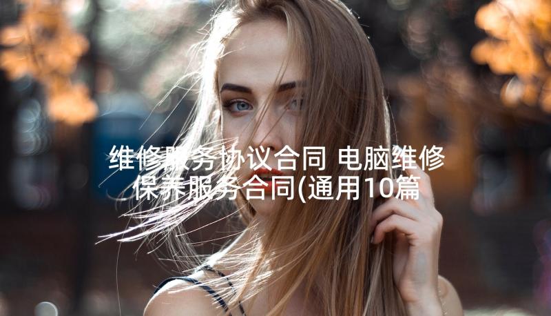 维修服务协议合同 电脑维修保养服务合同(通用10篇)